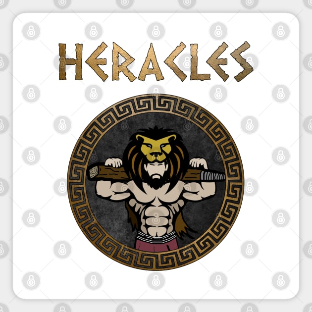 Heracles Ancient Greek God and Hero Son of Zeus Magnet by AgemaApparel